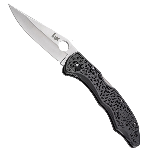 Benchmade HK PIKA II Folder Knife, Satin Plain Edge Blade