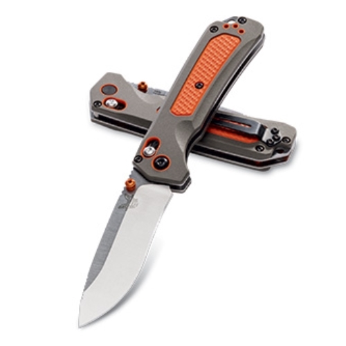 Benchmade HUNT 15061 Grey/Orange Grizzly Ridge Folder Knife, CPM