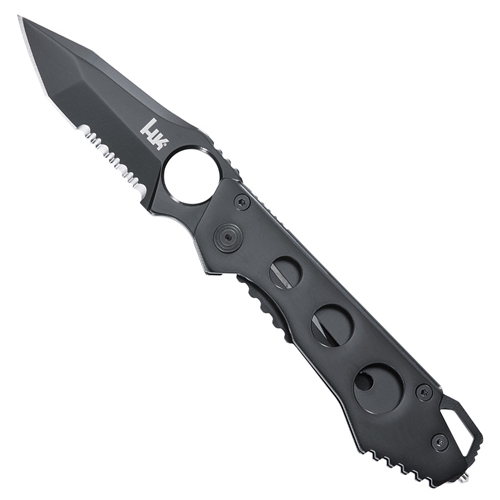 Benchmade H&K Black 14447SB Ally Folder Knife, Tanto Combo Blade