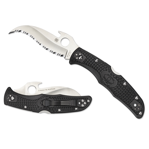 Spyderco C12SBK2W Emerson Matriarch 2 Hawkbill Folder Knife, VG-10
