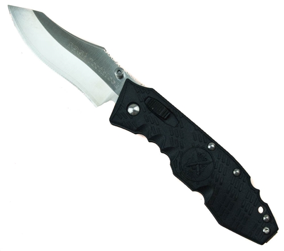 SOG Toothlock Folder Knife, VG-10 Plain Edge Blade, Zytel Handles