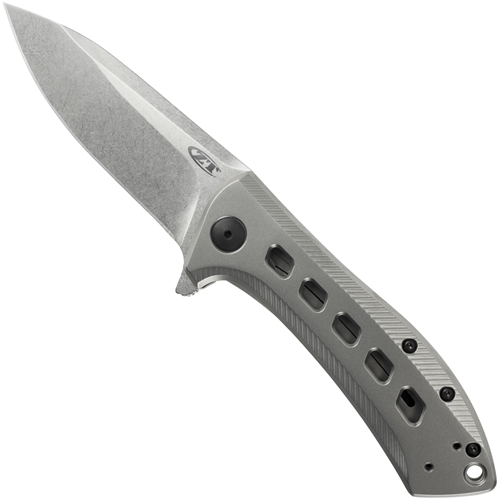 Zero Tolerance 0801TI Titanium Flipper Knife, CPM-S35VN Stonewash