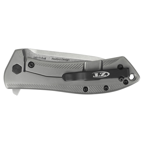 Zero Tolerance 0801TI Titanium Flipper Knife, CPM-S35VN Stonewash