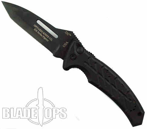 Ontario XM Strike Fighter Auto Knife, Plain Edge