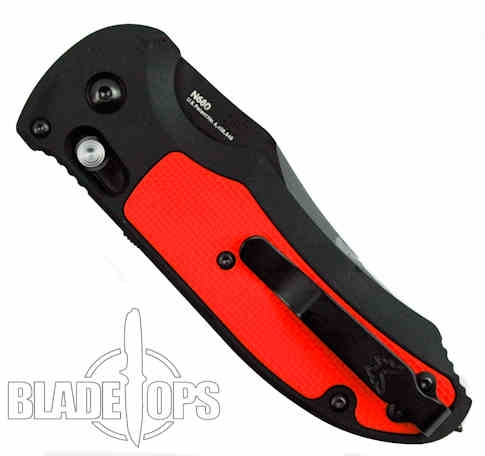 Benchmade 9170SBK-ORG Triage Auto Knife, Orange G-10, N680 Black