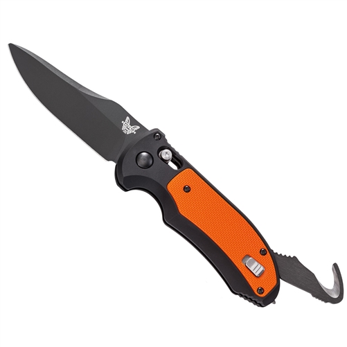 Benchmade 9170BK-ORG Triage Auto Knife, Orange G-10, N680 Black Blade