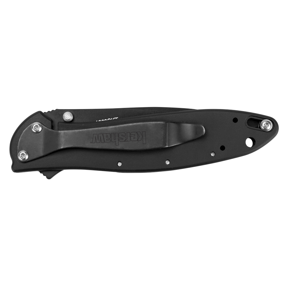 Kershaw Ken Onion Leek Assisted Opener Knife, Black Combo Blade
