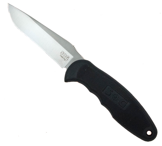 P.FSQ special pup① SOG Field Pup Fixed Blade Knife, Leather Sheath, FP3L