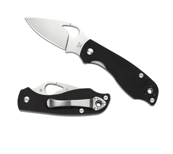 Spyderco Byrd BY09GP2 Crow 2 Folder Knife, CTS-BD1 Satin Blade