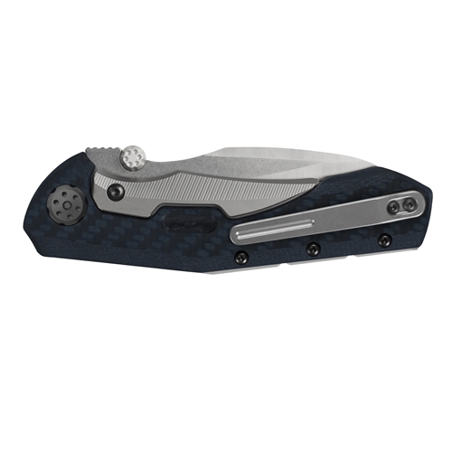 Zero Tolerance 0850 Blue Carbon Fiber Folder Knife, CPM-20CV Satin