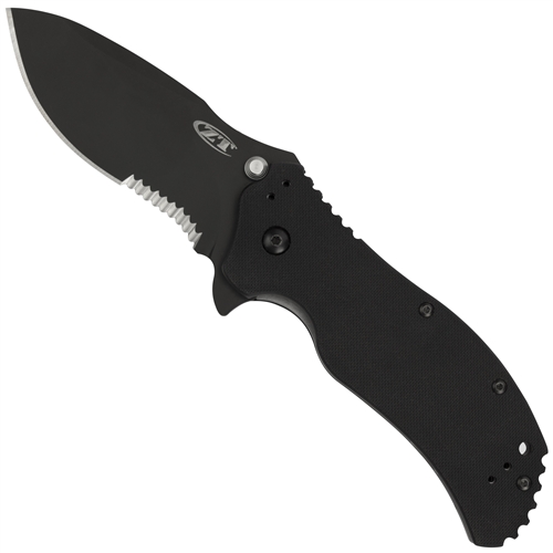 Zero Tolerance 0350ST Spring Assist Knife, CPM-S30V Black Combo Blade