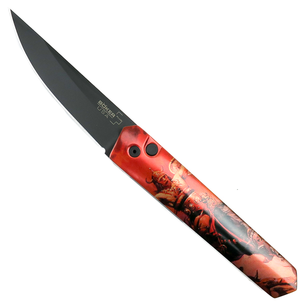 Boker Frazetta Berserker Kwaiken Auto Knife, Black Blade [Exclusive]