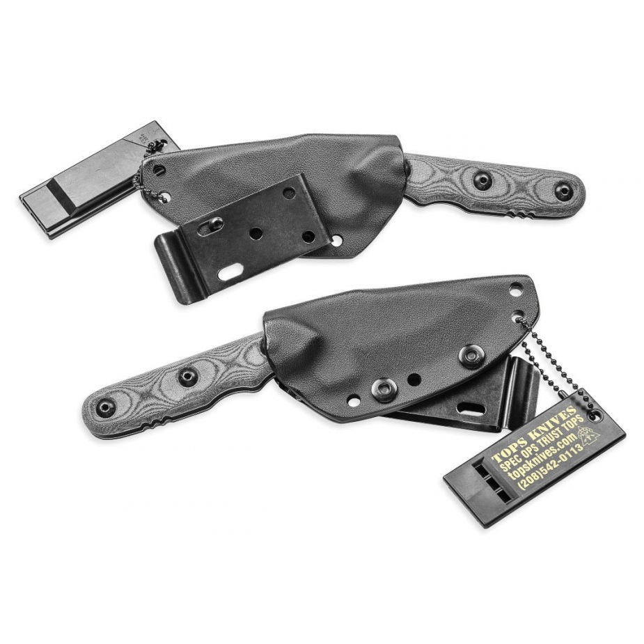 TOPS Iraq J.A.C. Fixed Blade Knife, Black Blade