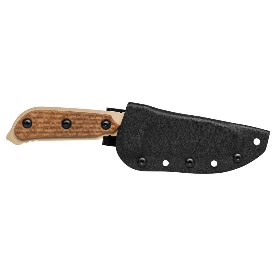 TOPS MilSPIE 3 Elite Fixed Blade Knife, Tan Micarta, Coyote Tan Blade