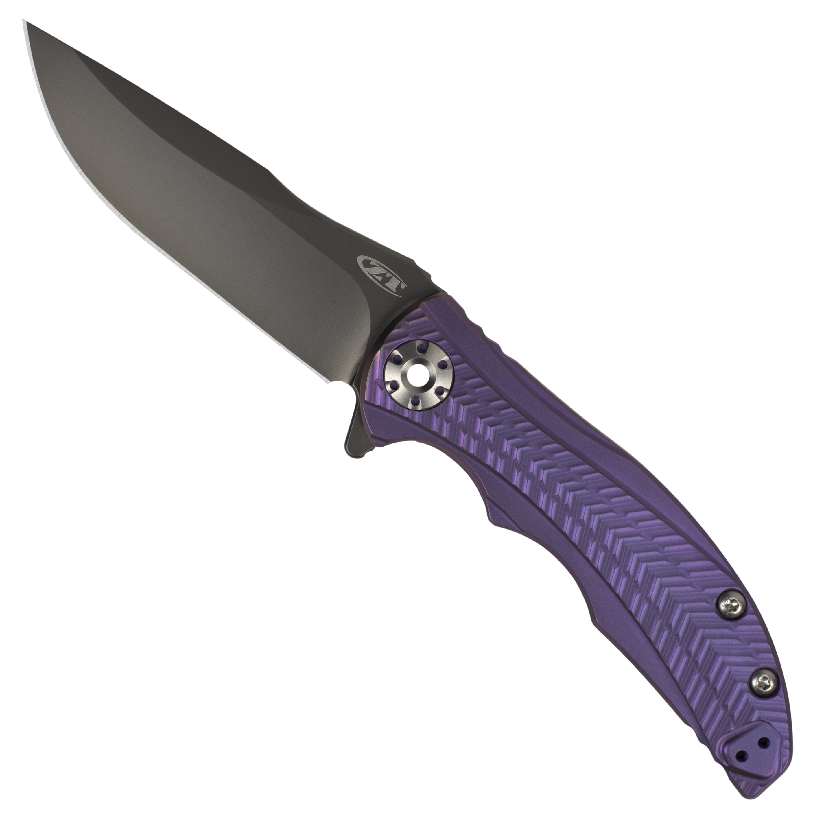 Zero Tolerance Sprint Run 0609PUR Flipper Knife, DLC Grey Blade