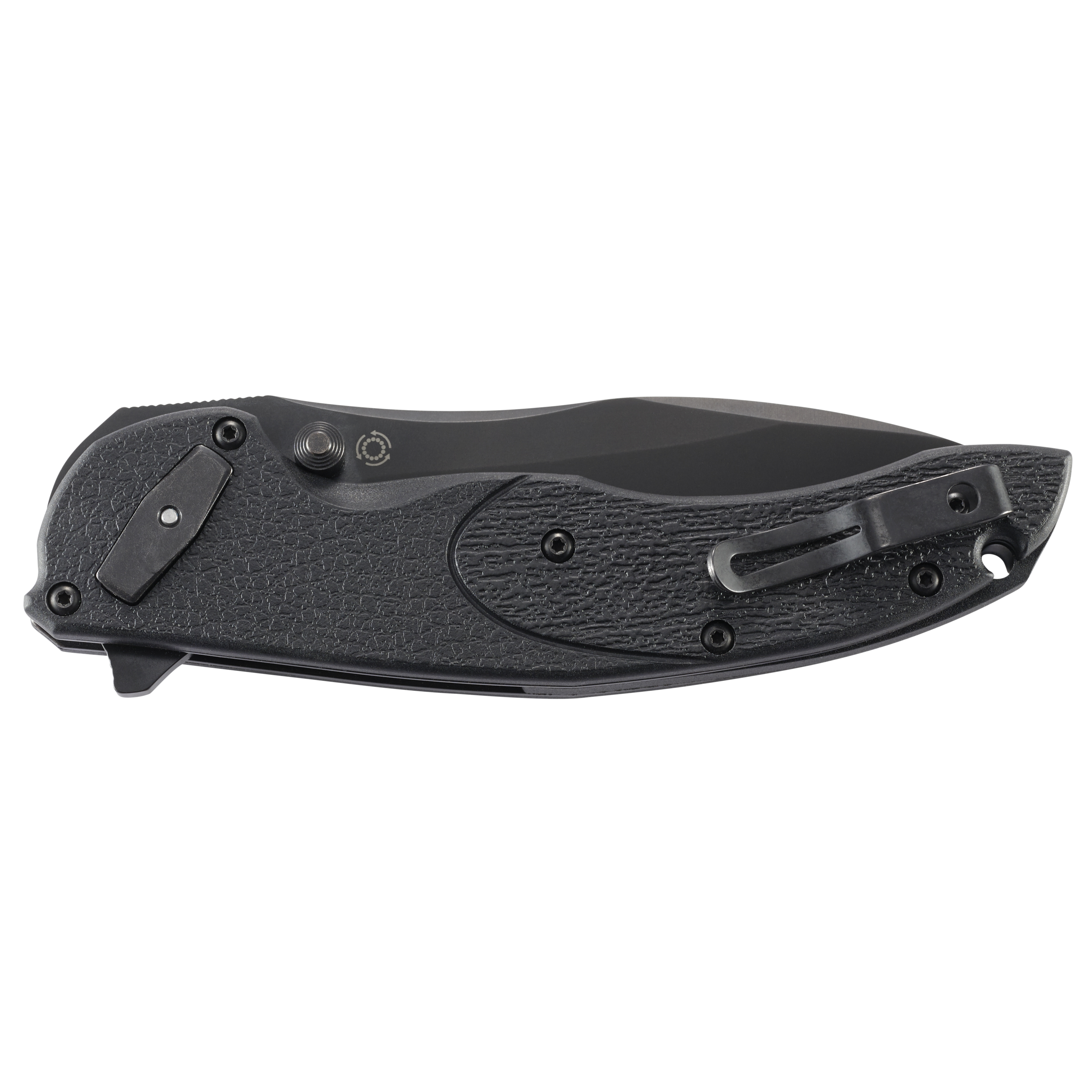 CRKT Linchpin Deadbolt Lock Flipper Knife, Black Combo Blade
