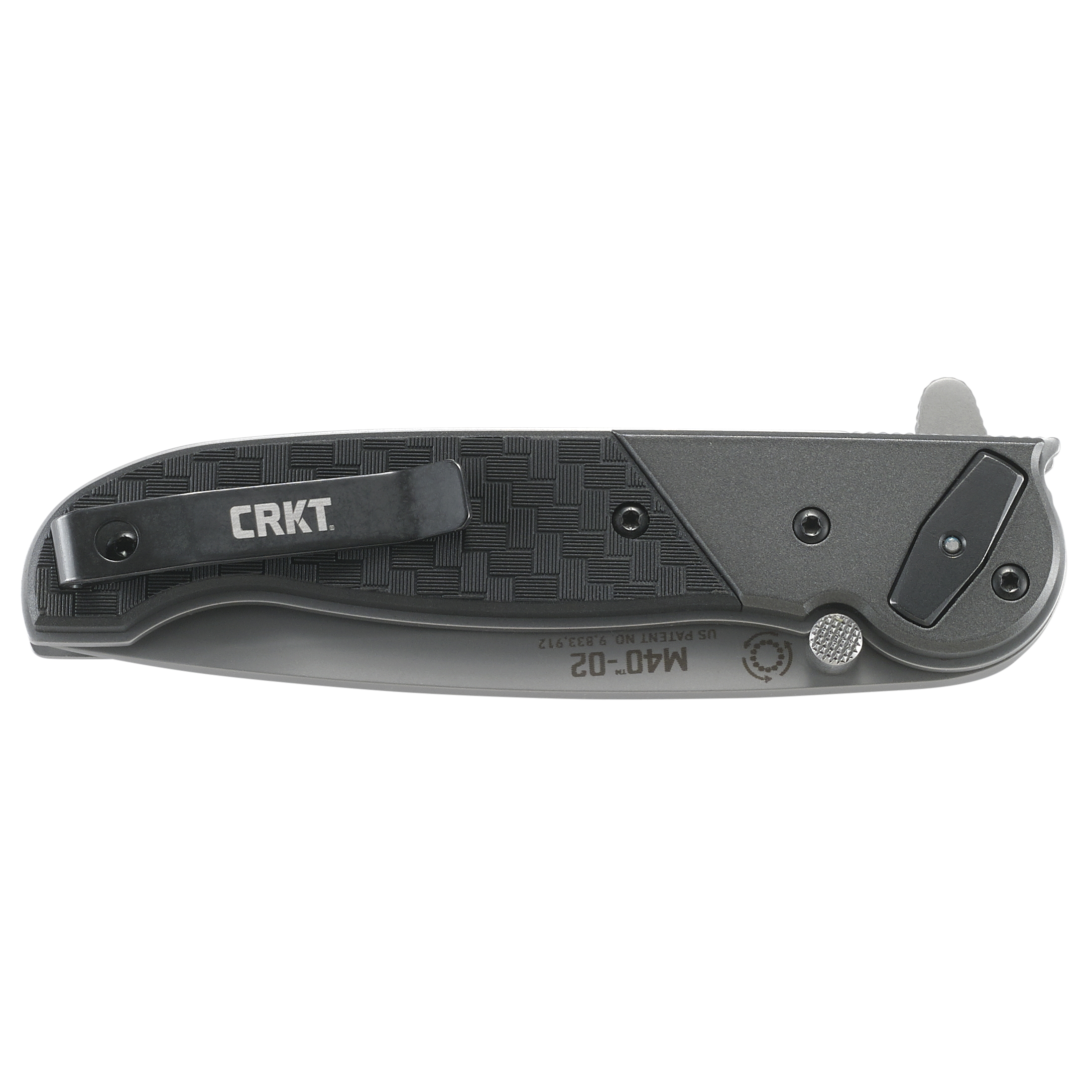 CRKT M40-02 Tanto Deadbolt Lock Flipper Knife, Bead Blast Blade