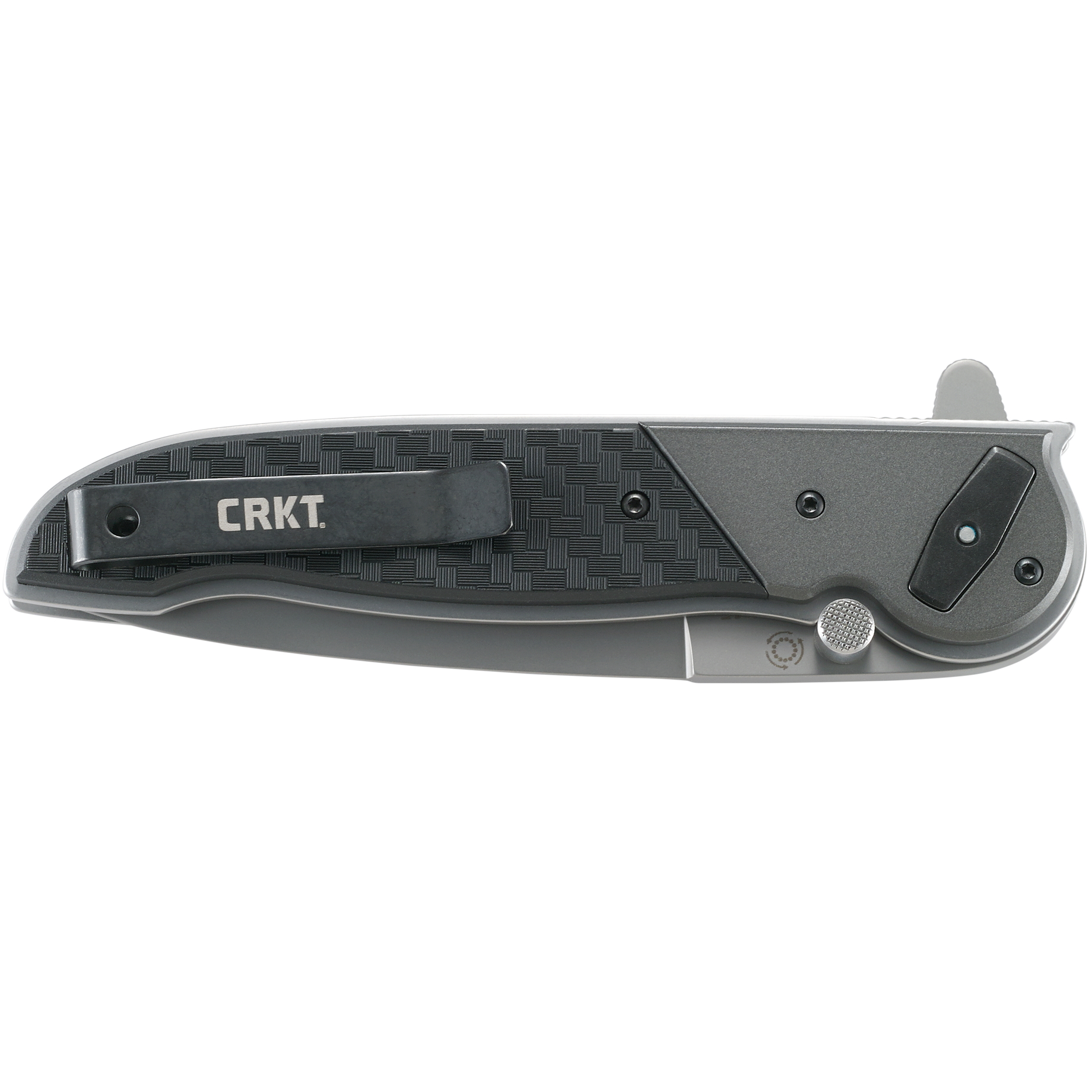 CRKT M40-15 Deadbolt Lock Flipper Knife, Bead Blast Combo Blade
