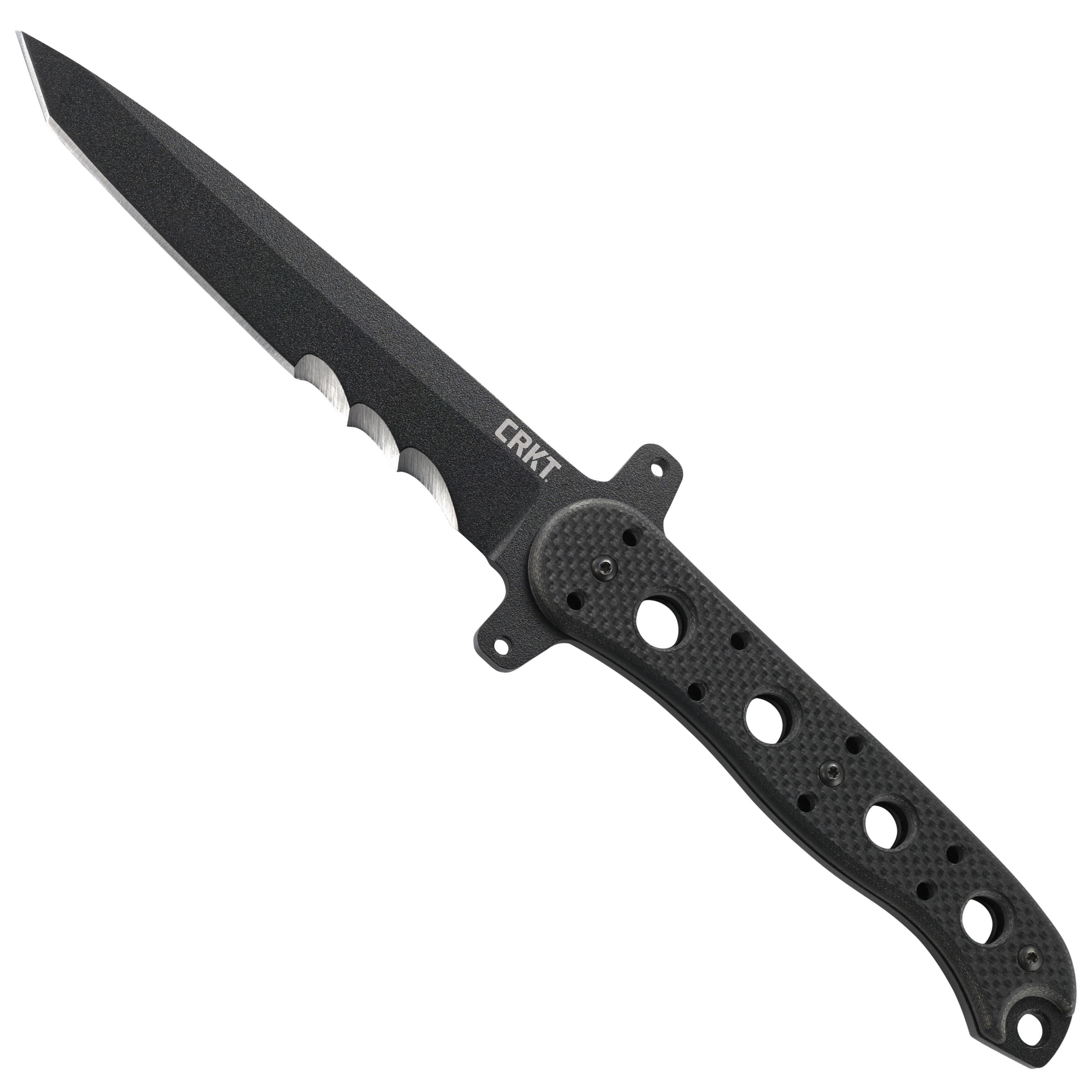 CRKT M16-13FX Fixed Blade Knife, Black Combo Blade | BladeOps