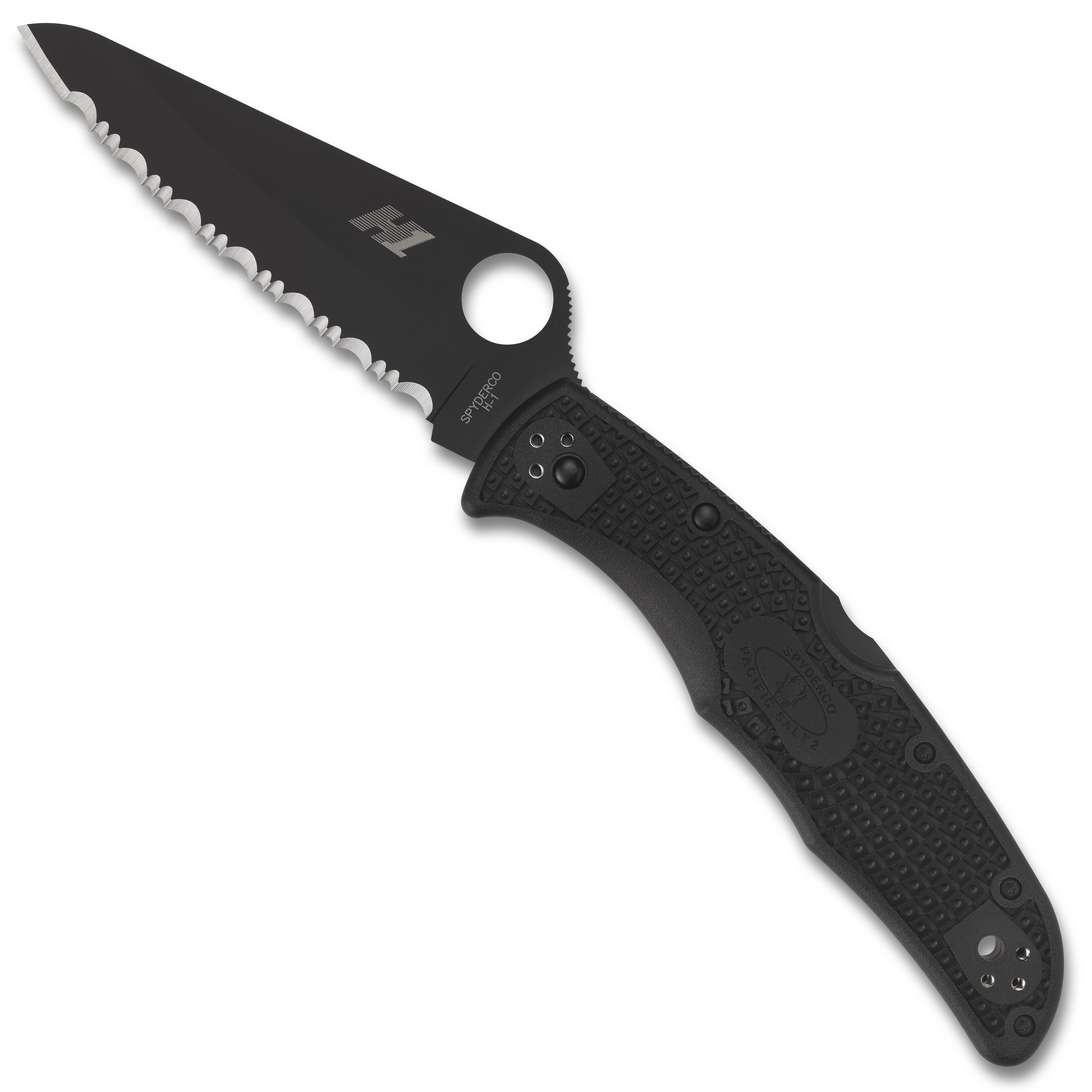 Spyderco Pacific Salt 2 Folder Knife, H1 Black SpyderEdge Blade 