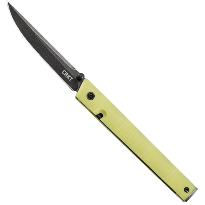 CRKT CEO Bamboo Flipper Knife, Black Stonewash Blade | BladeOps
