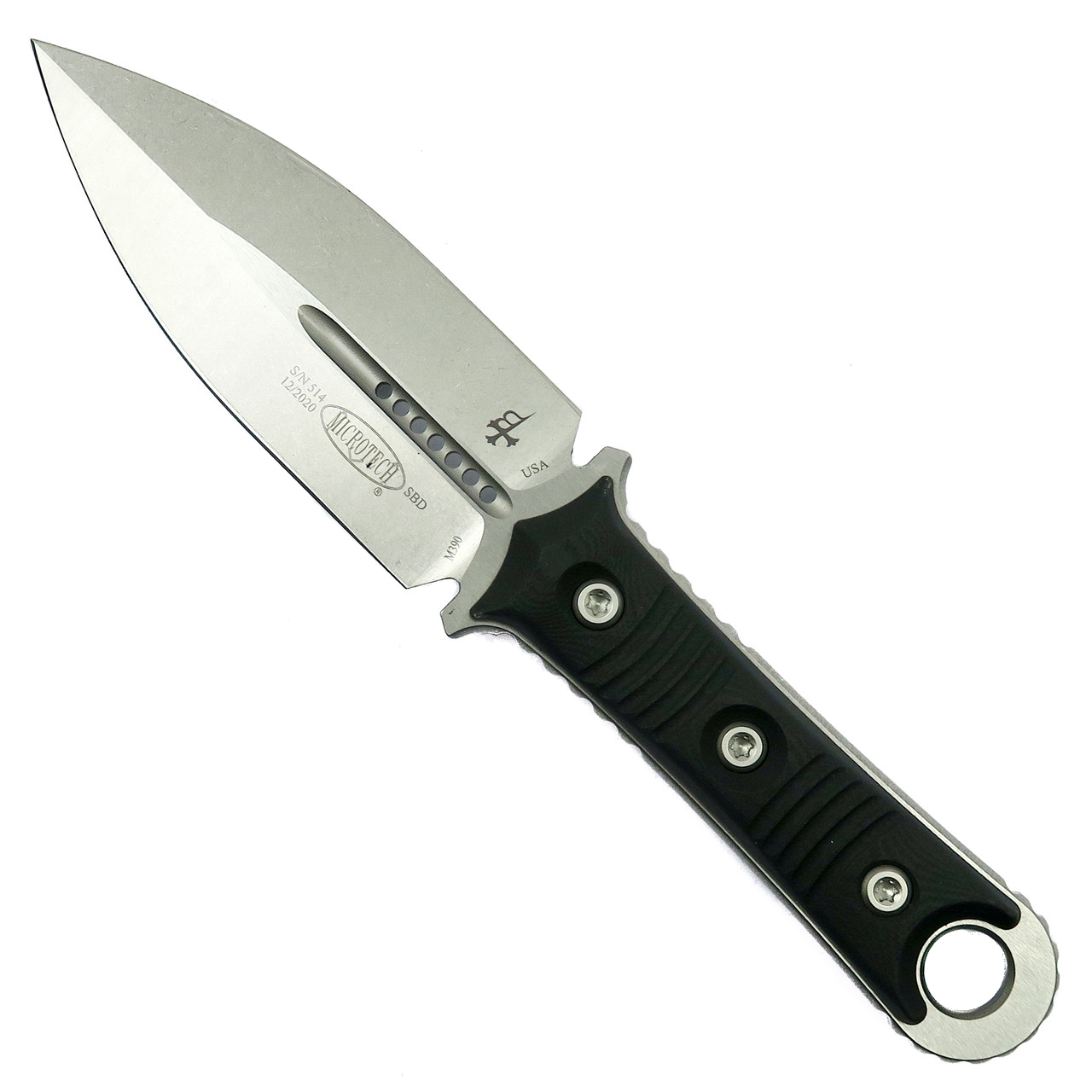 Microtech Borka SBD Dagger Fixed Blade Knife, Stonewash BladeOps