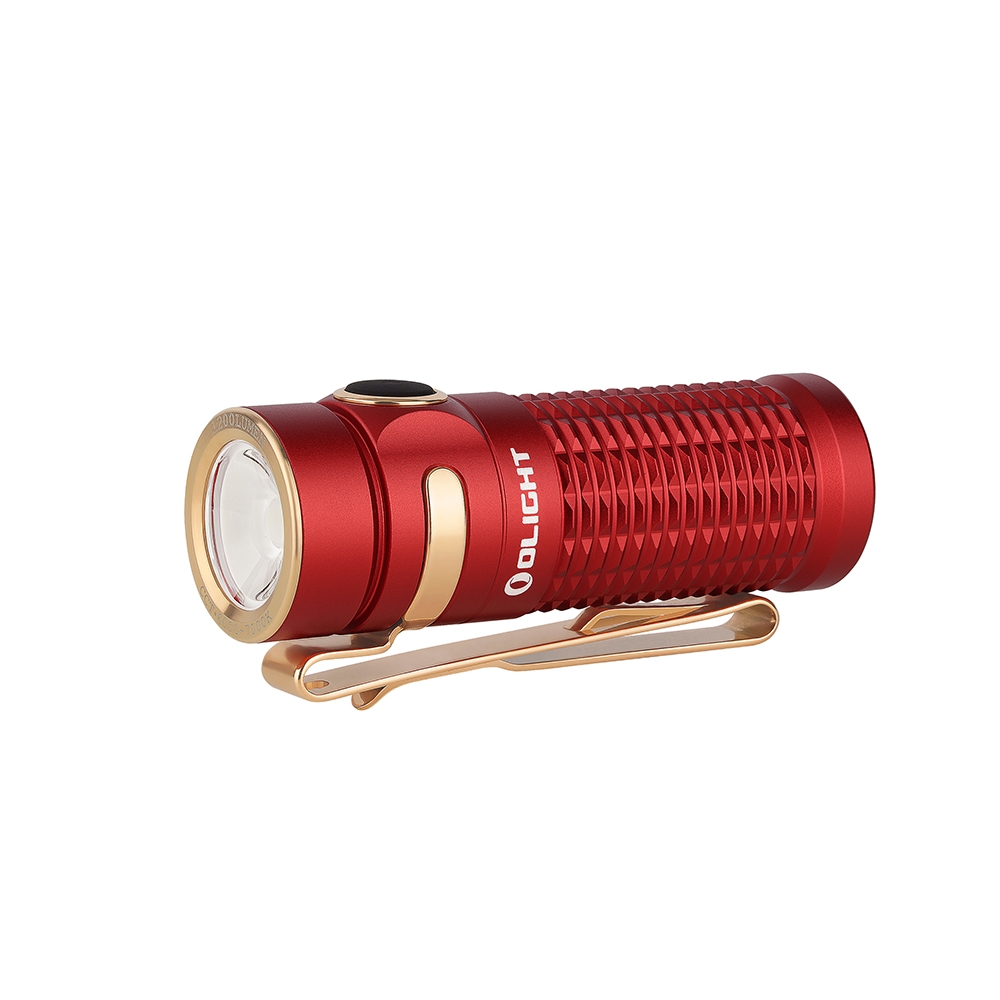Olight Baton 3 Rechargeable Flashlight, Red | BladeOps
