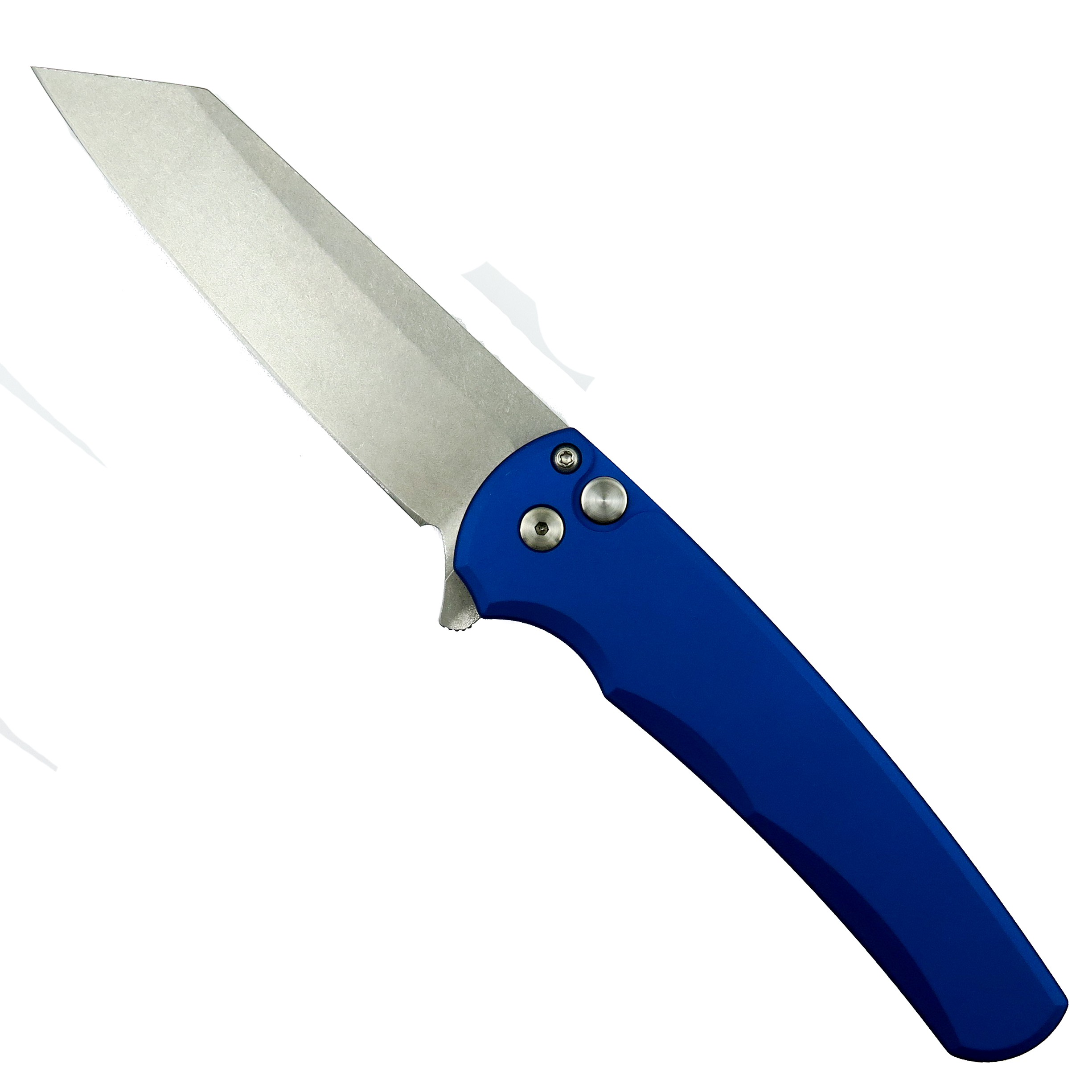 Pro-Tech Blue Malibu Flipper Knife, CPM-20CV Reverse Tanto | BladeOps