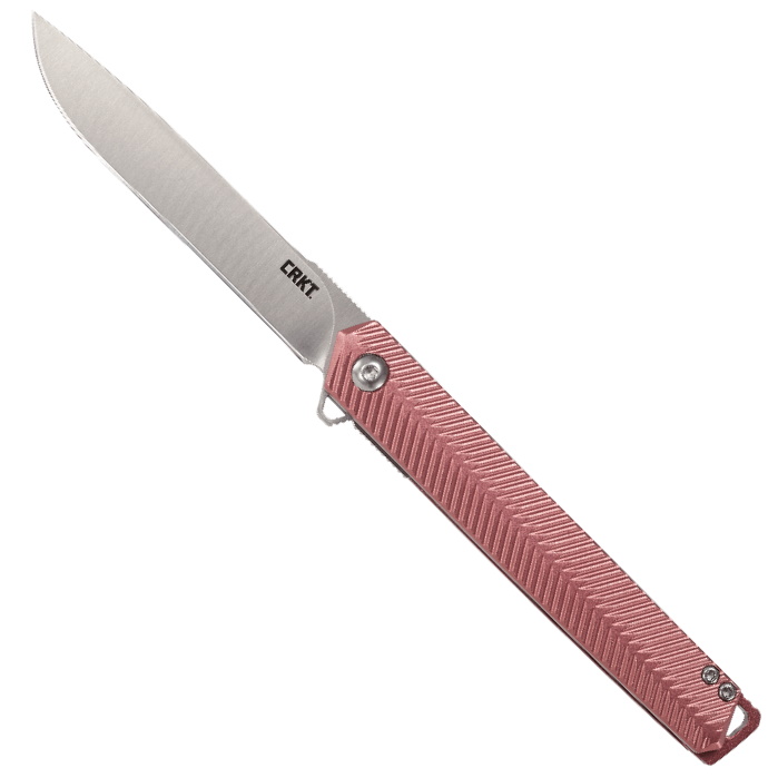 CRKT Ken Onion Maroon Stylus Assist Knife, Satin Blade | BladeOps