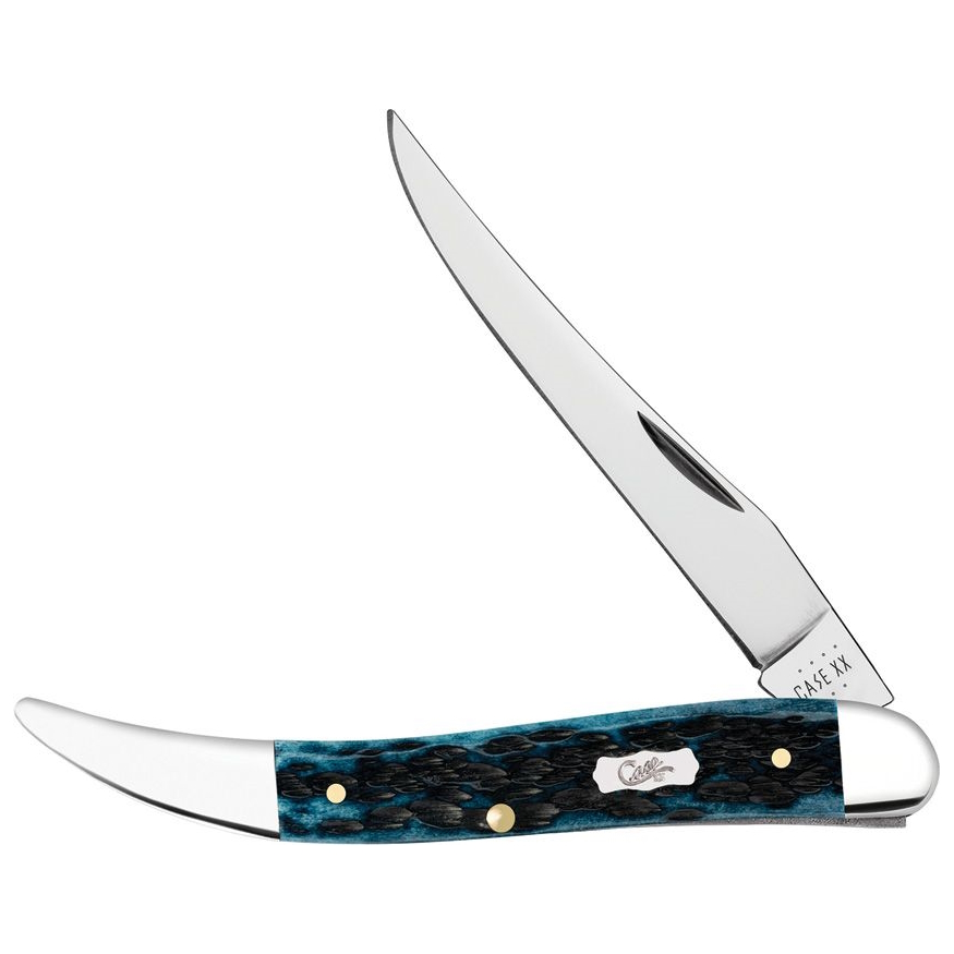 Case Pocket Worn Mediterranean Blue Bone Peach Seed Jig Medium