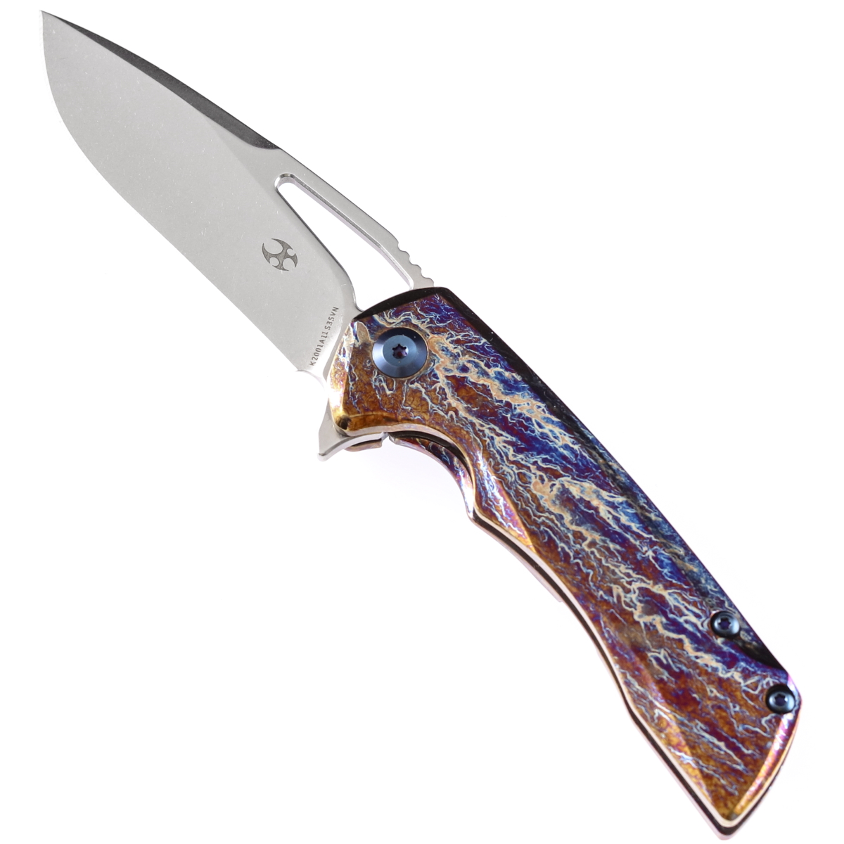 Kansept Knives Lightning Strike Anodized Titanium Mini Kryo