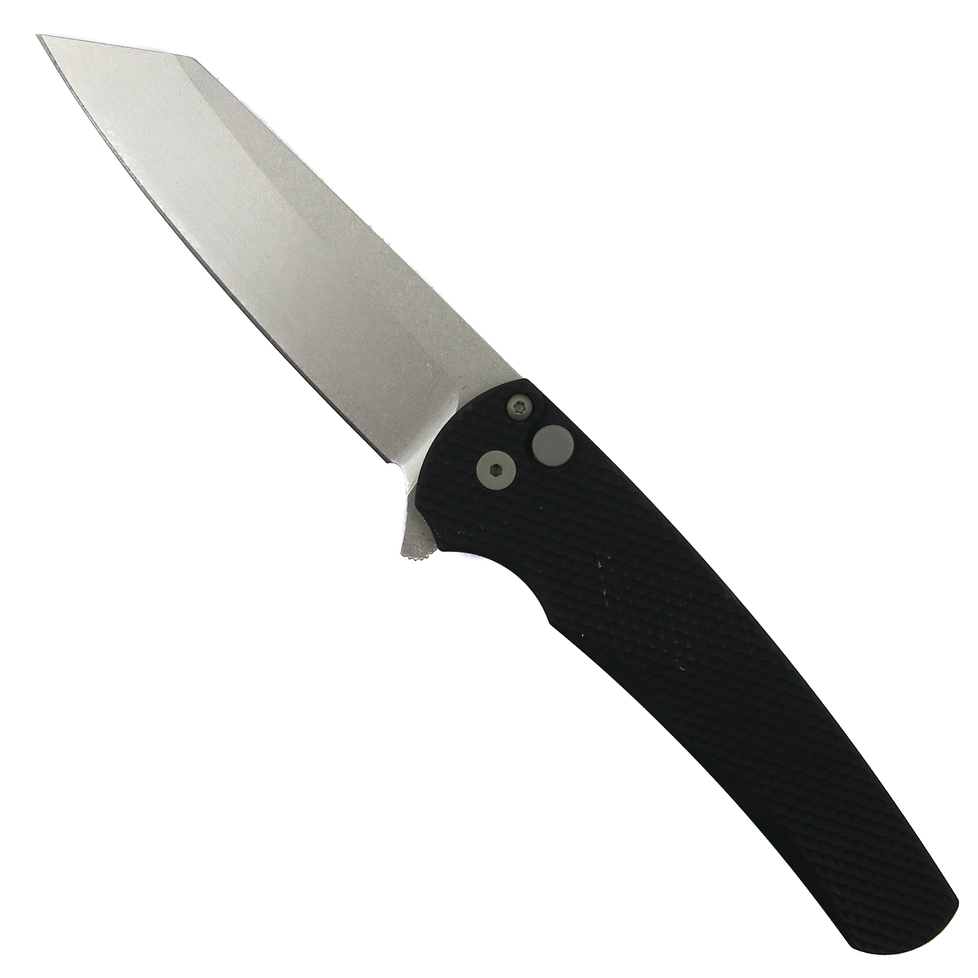 Pro-Tech Textured Malibu Flipper Knife, Stonewash Reverse Tanto 