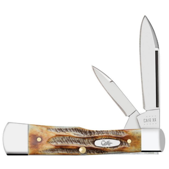 Case 6.5 BoneStag Gunstock Knife, Spear and Pen Blades | BladeOps