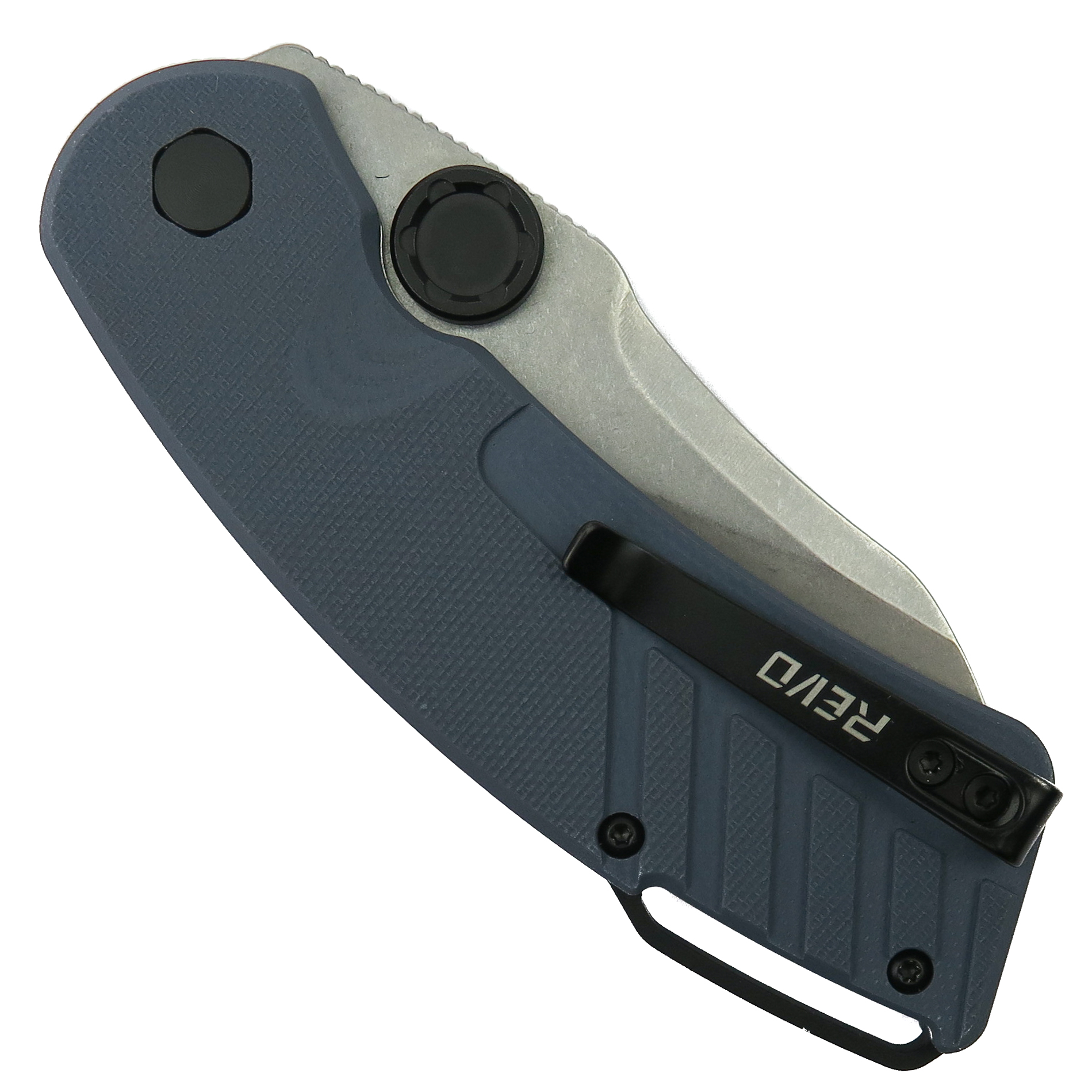 REVO Blue G-10 Recoil Rapid Assist Knife, Stonewash Blade | BladeOps