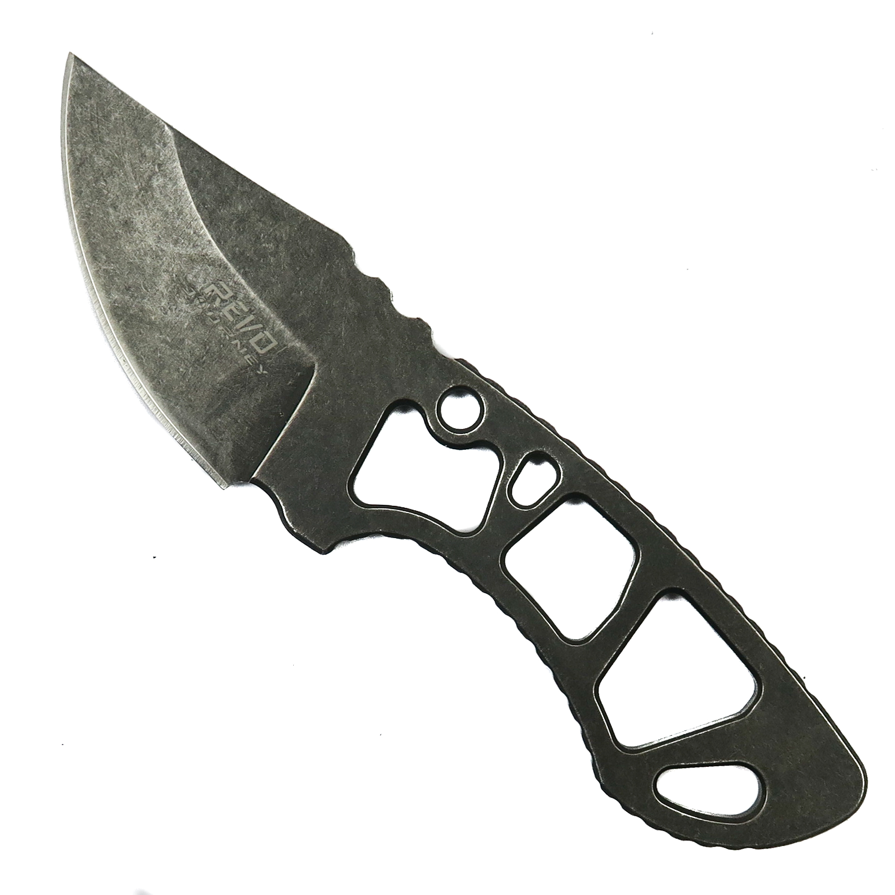 REVO Journey Companion Fixed Blade, Black Stonewash | BladeOps