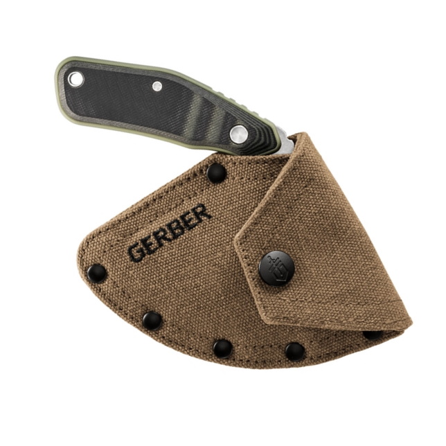 Gerber Olive Downwind Ulu Fixed Blade Knife, Satin Blade BladeOps