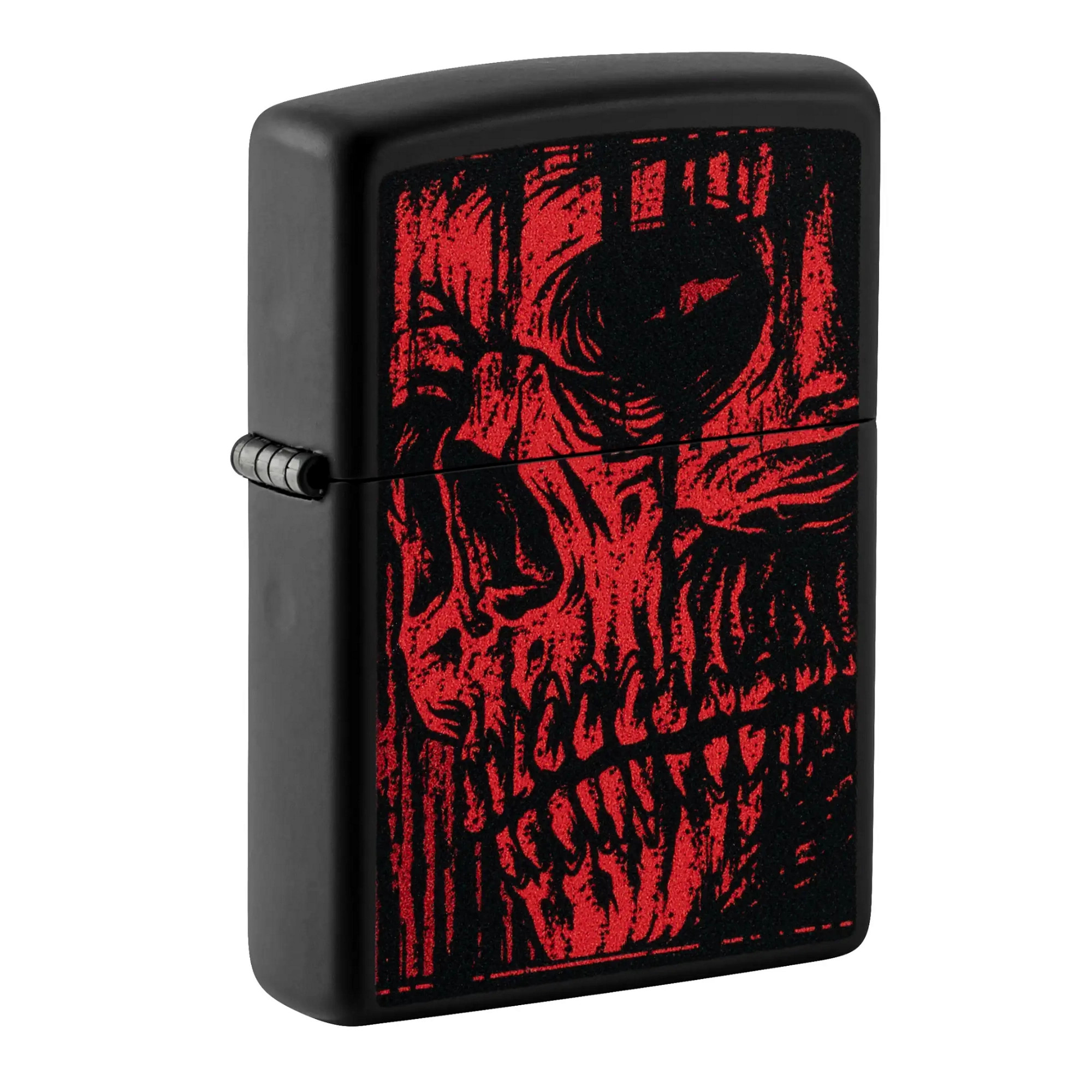 Zippo 218 Red Skull Design Lighter | BladeOps