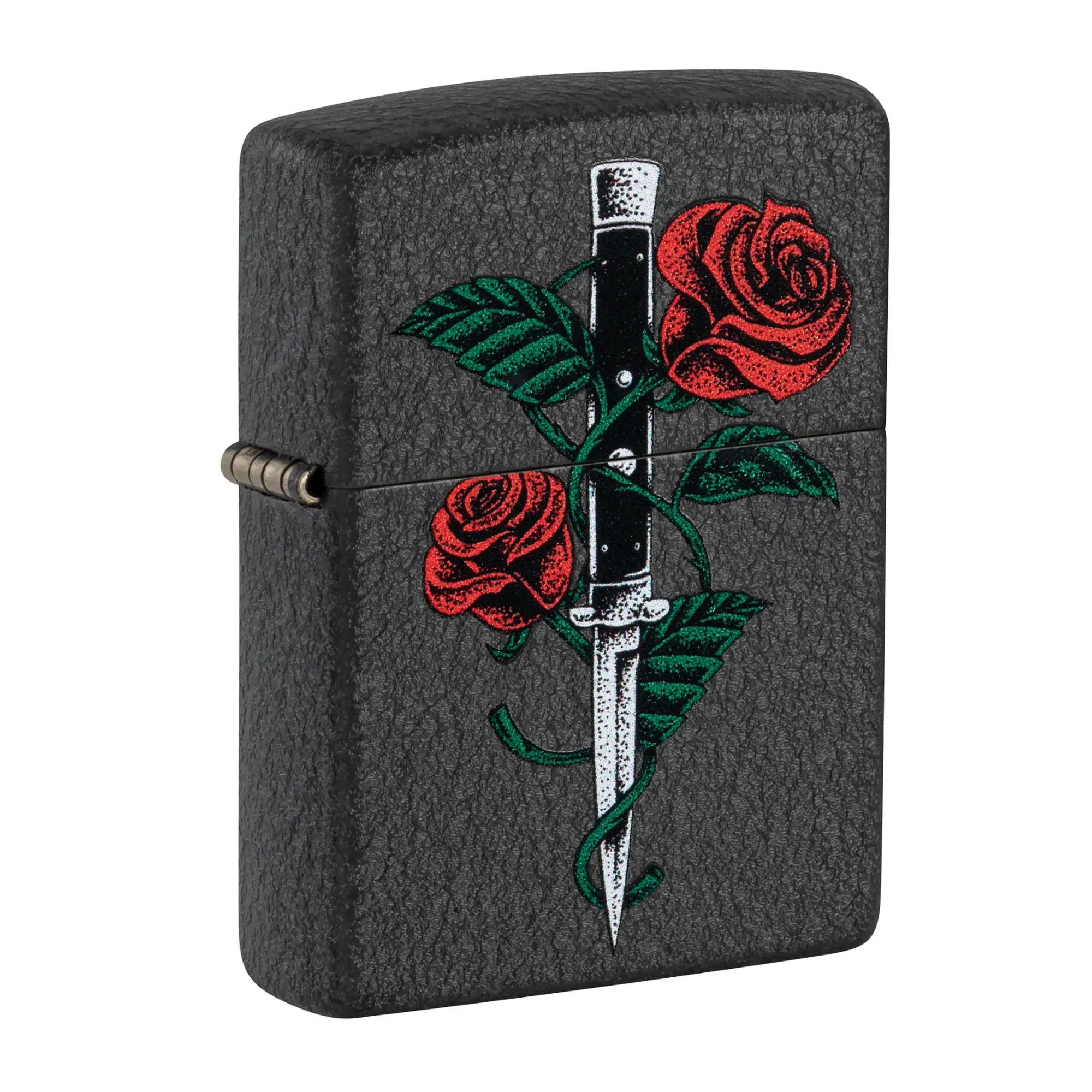 Zippo 236 Rose Dagger Tattoo Design Lighter | BladeOps