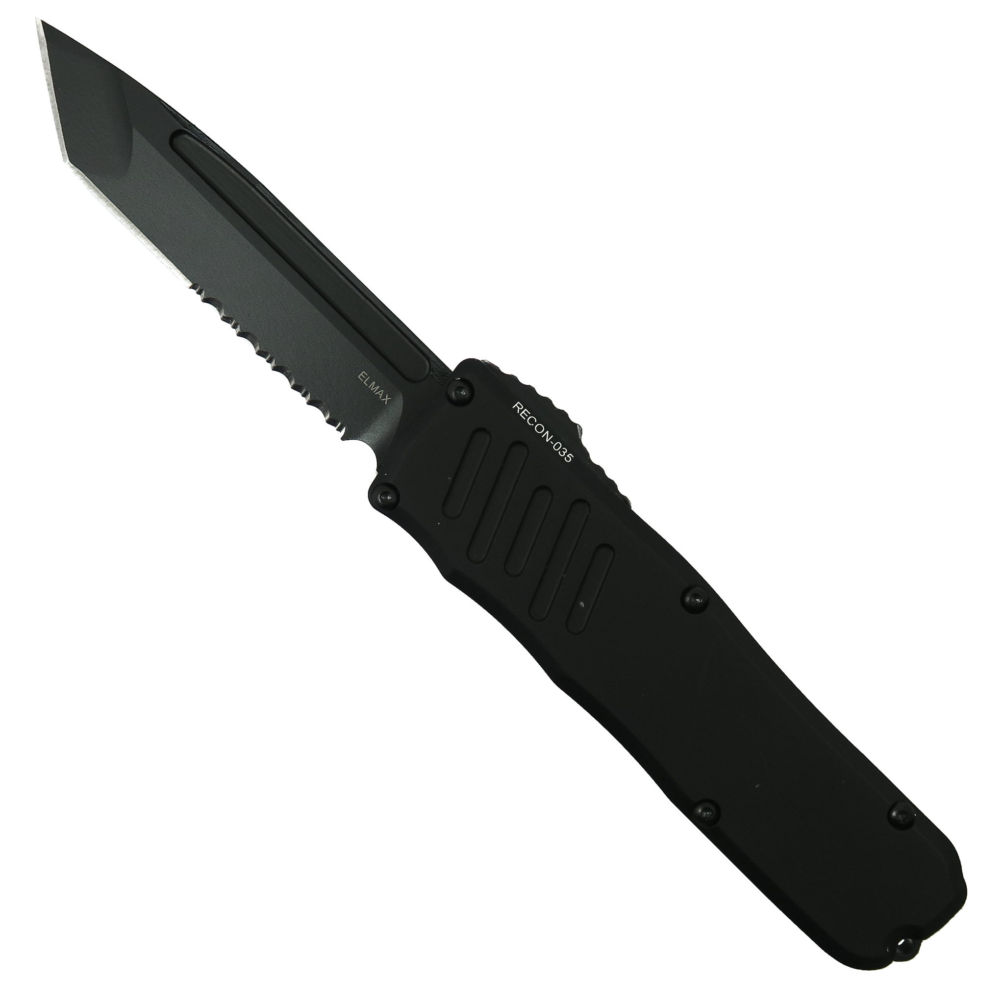 Guardian Tactical Black RECON-035 OTF Auto Knife, Black Serrated