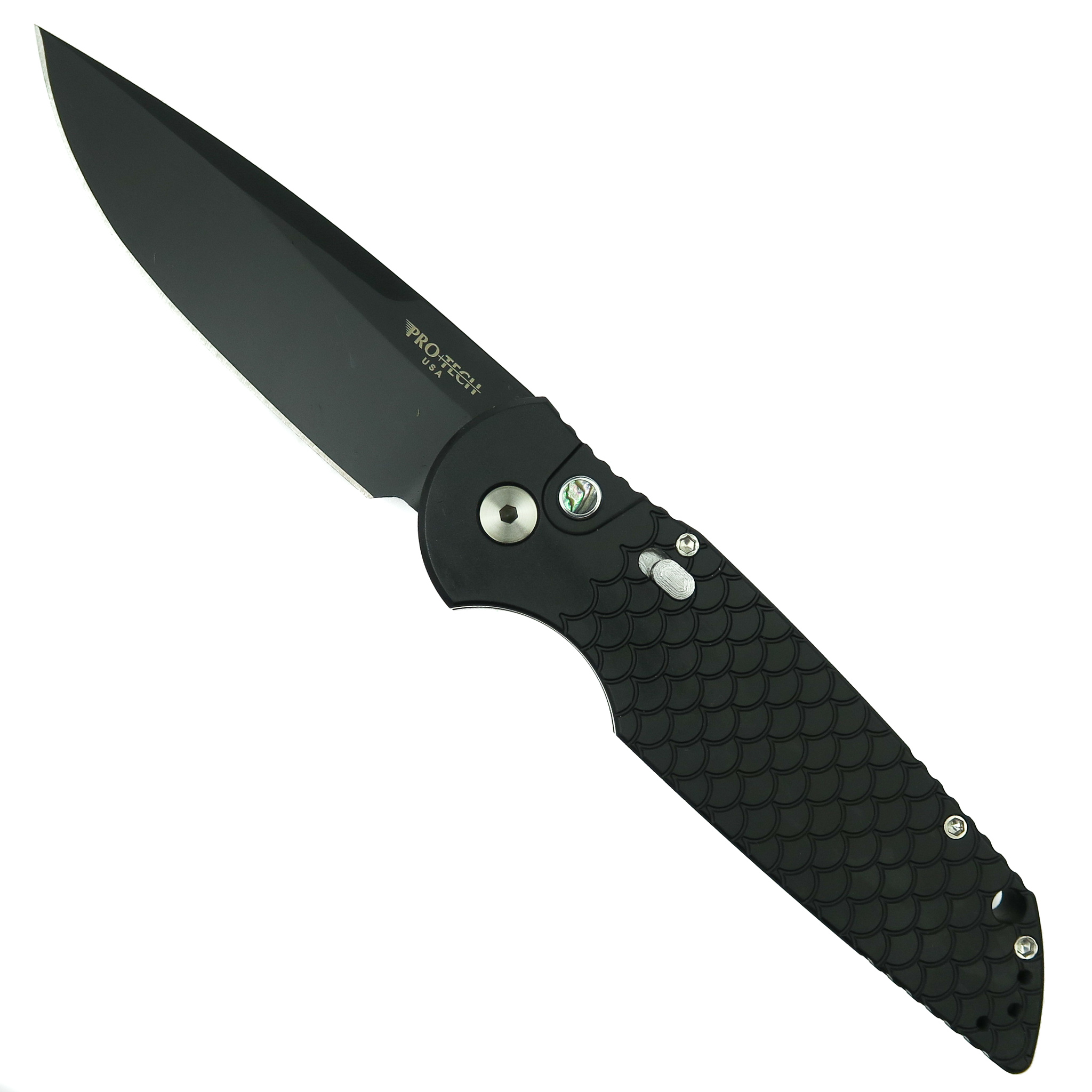Pro-Tech TR-3 MC2 Black Automatic Knife, Blade Show 2022e | BladeOps