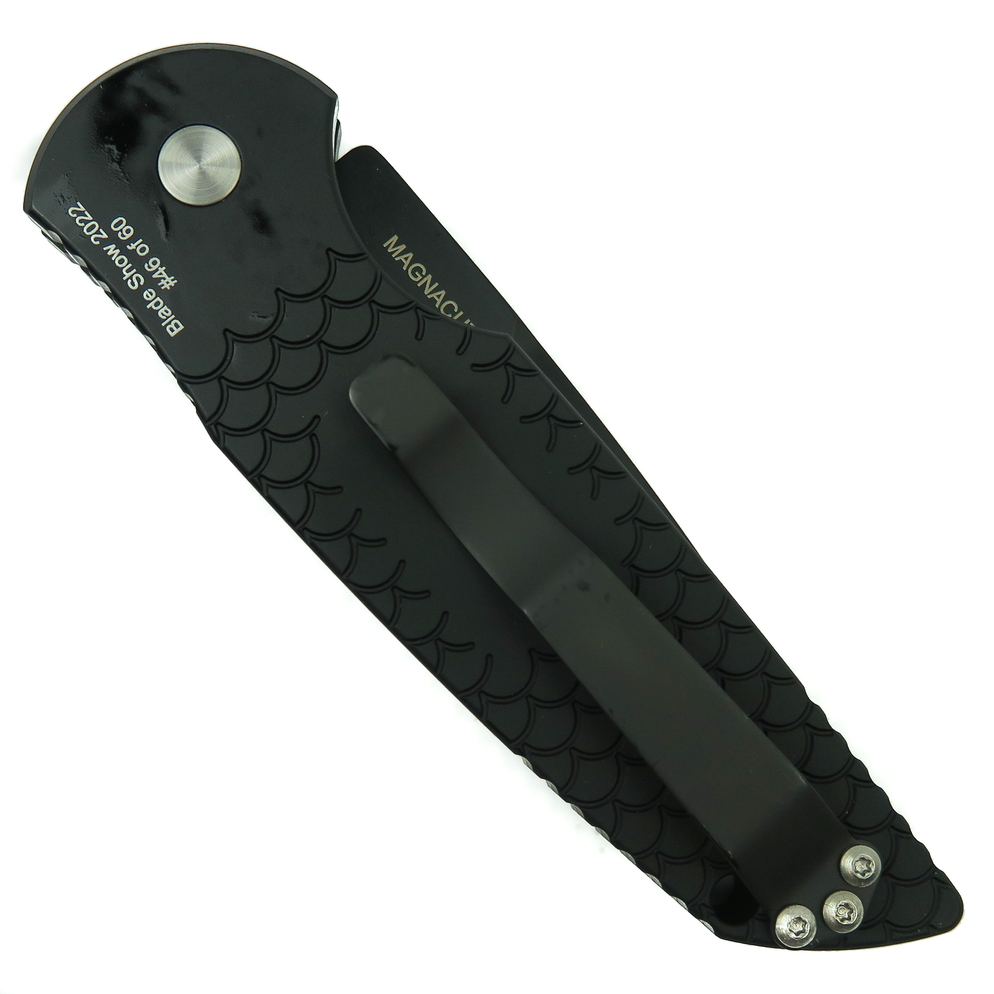 Pro-Tech TR-3 MC2 Black Automatic Knife, Blade Show 2022e | BladeOps