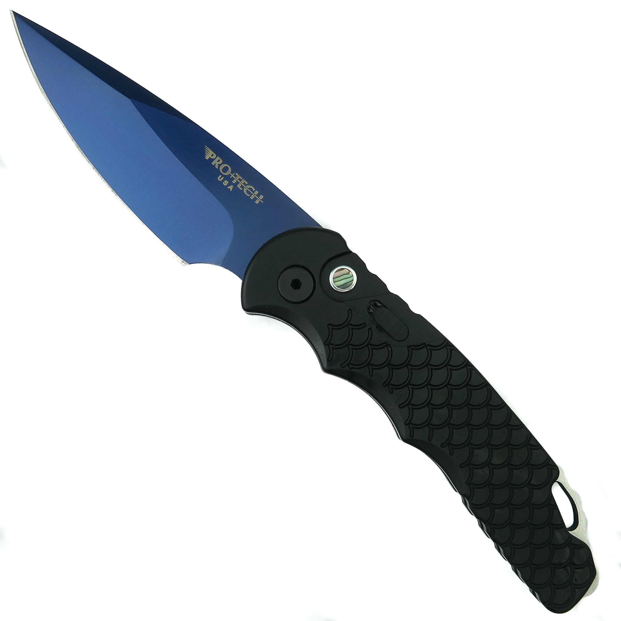 Pro-Tech TR-5 Auto Knife, Satin Sapphire Blue Blade | BladeOps
