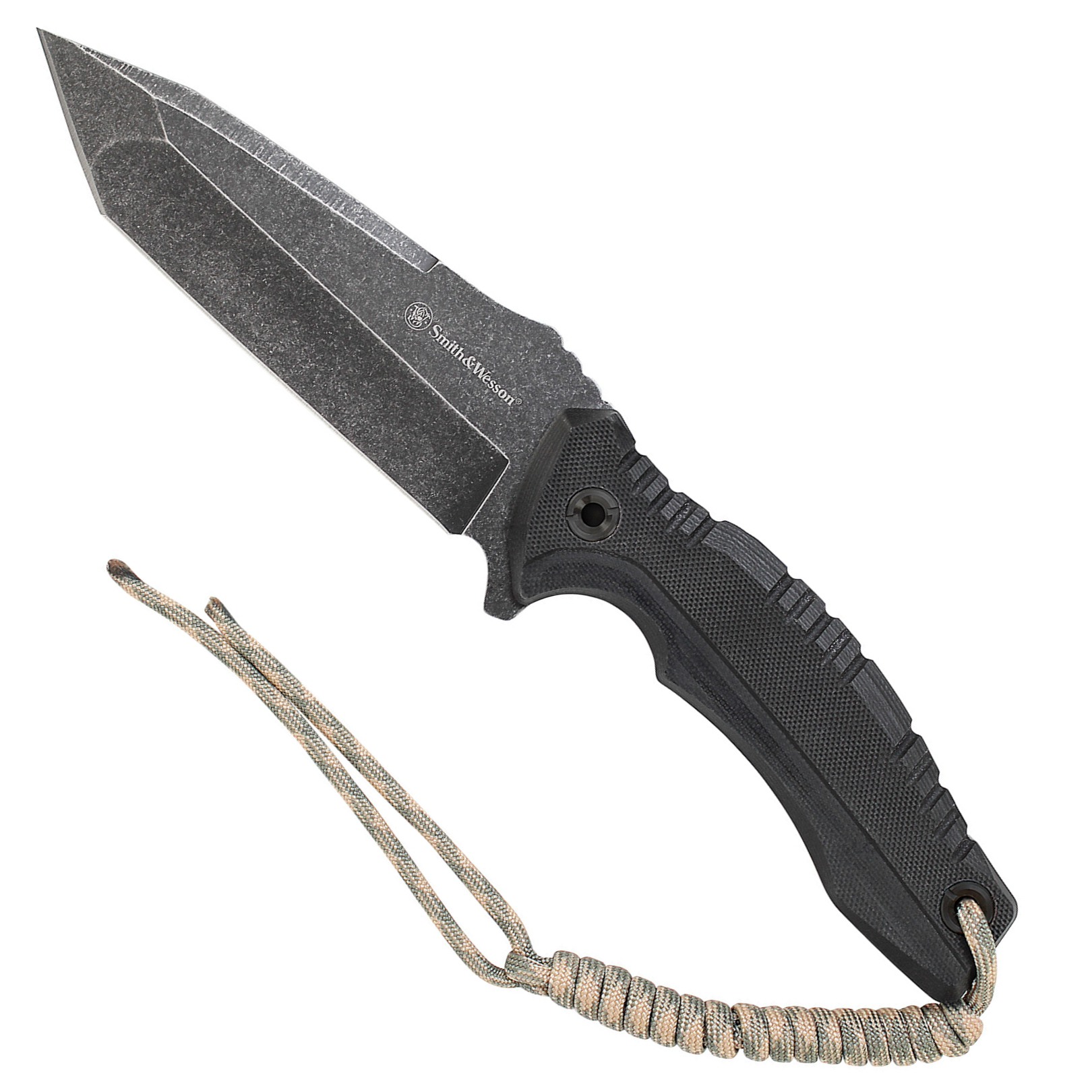 Smith & Wesson SWF603 Black G10 Fixed Blade Knife, Black