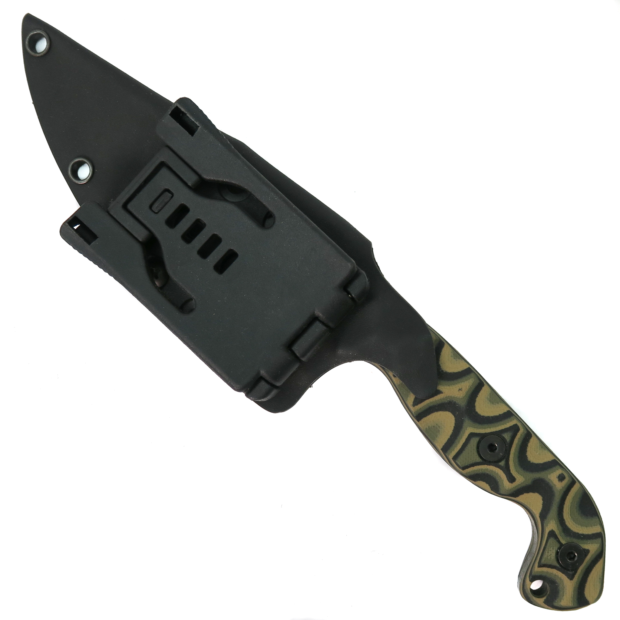 Stroup Knives TU1 Camo Layered G10 Fixed Blade Knife | BladeOps