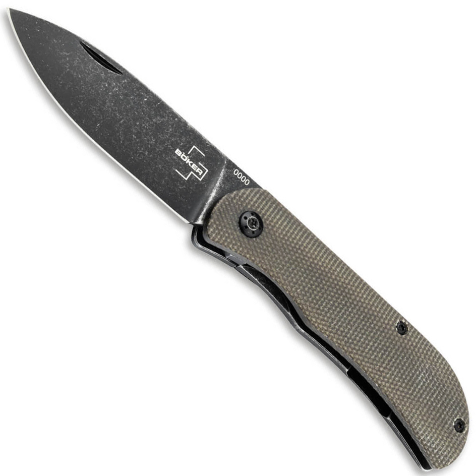 Boker Plus Exskelibur II Micarta Mini Frame Lock Knife | BladeOps