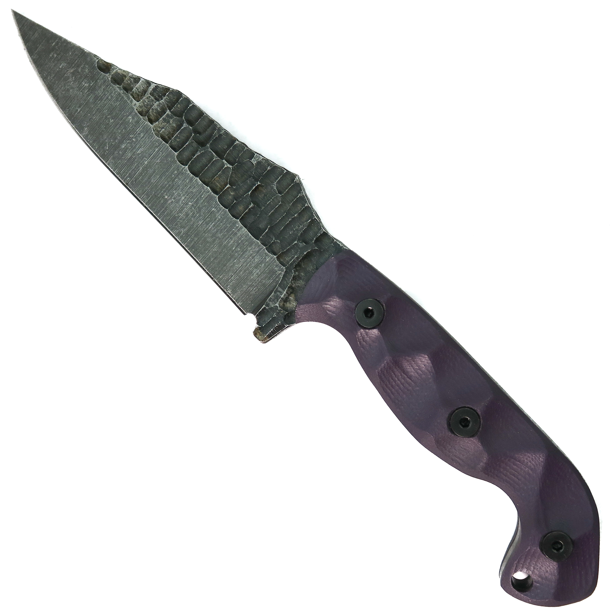 Stroup Knives TU1 Purple G10 Fixed Blade Knife | BladeOps
