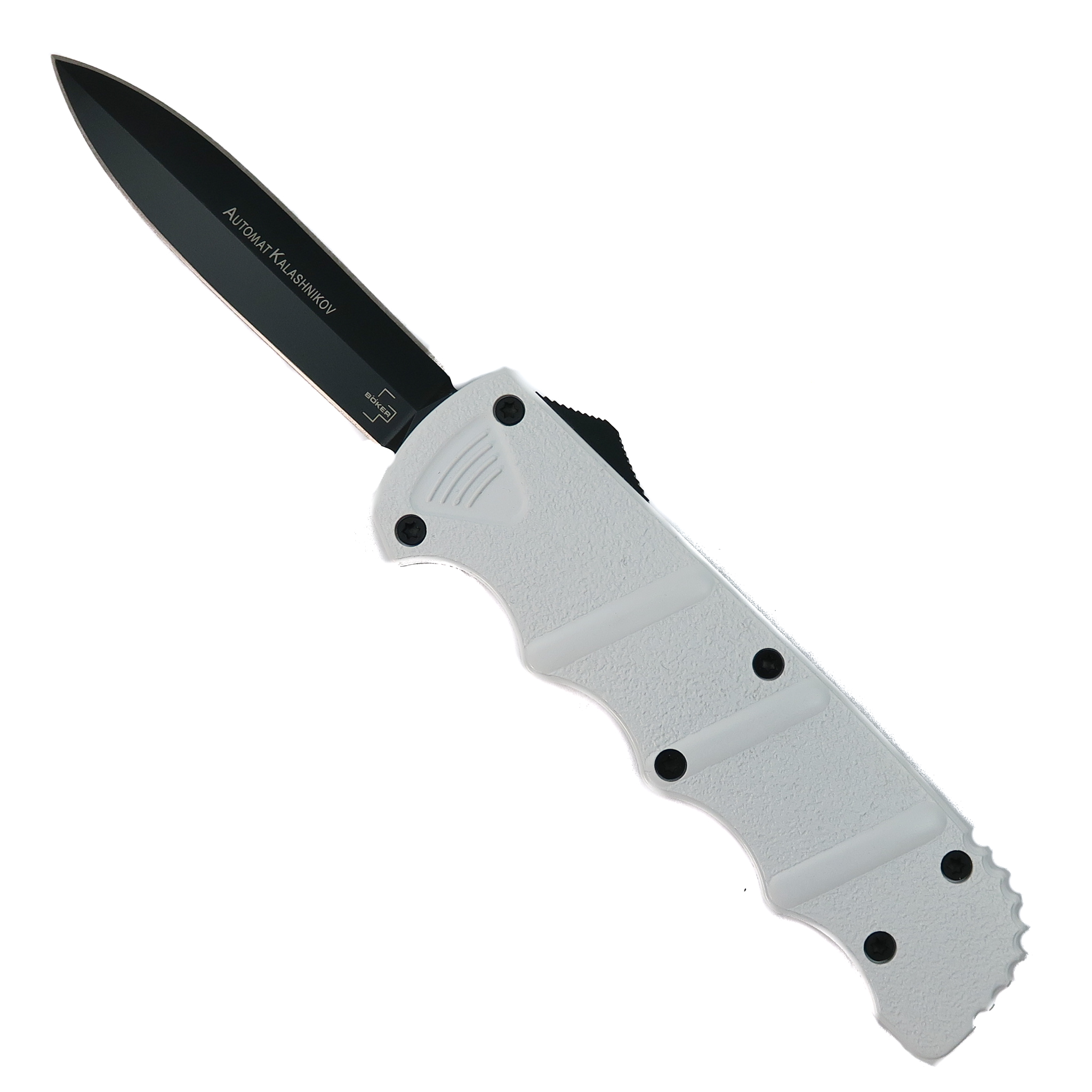 Boker Plus Exclusive White Kalashnikov OTF Auto Knife, Black