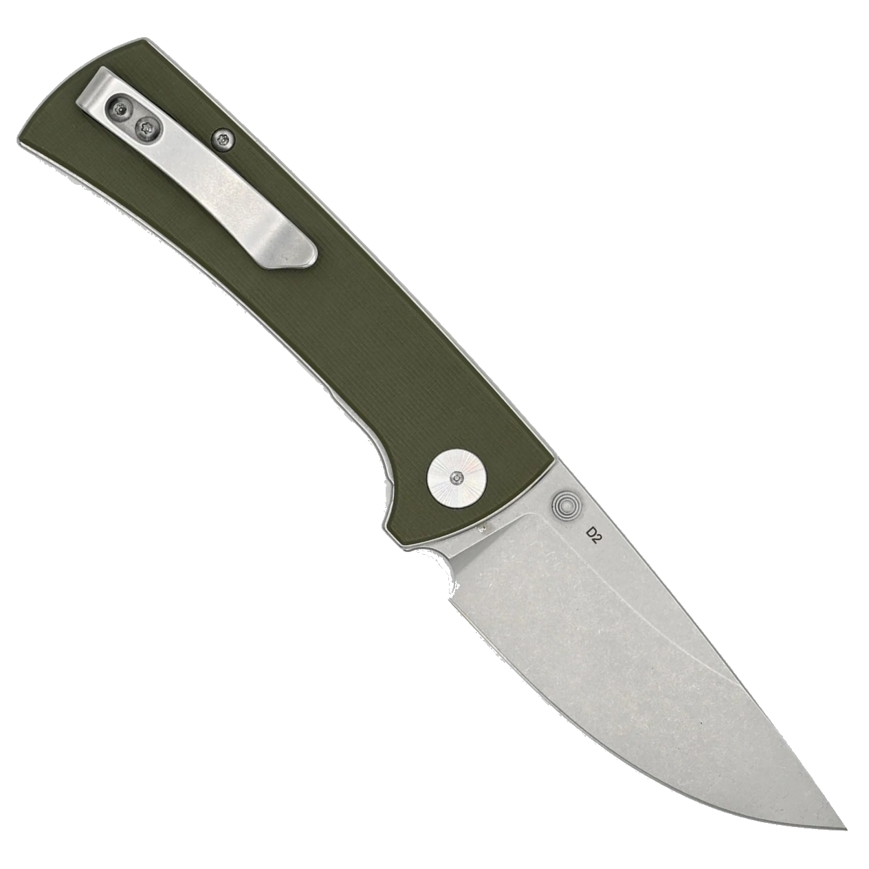Eikonic Olive Green G10 RCK9 Chaves Knife, Satin Blade | BladeOps