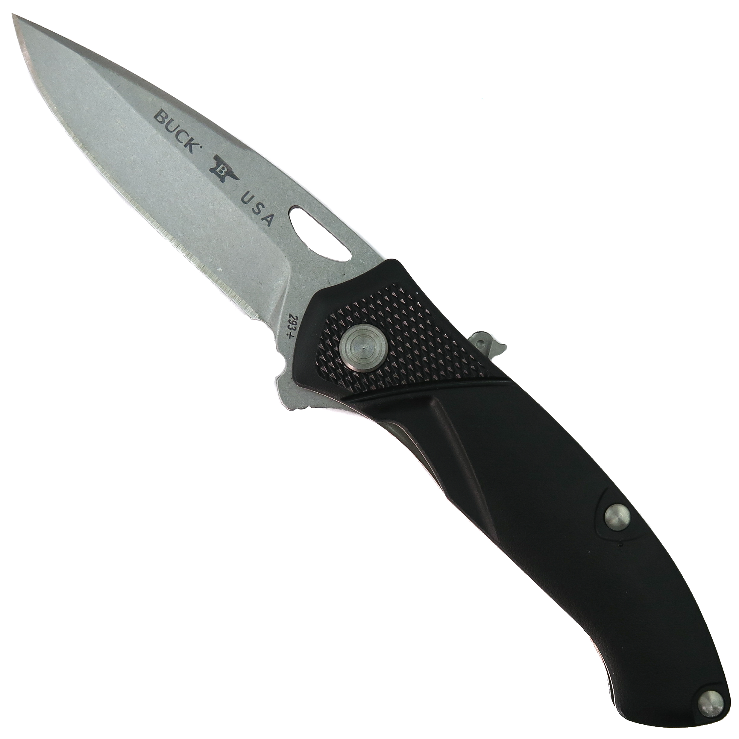 Buck 0293BKS3 Inertia Spring Assist Knife, Stonewash Blade | BladeOps