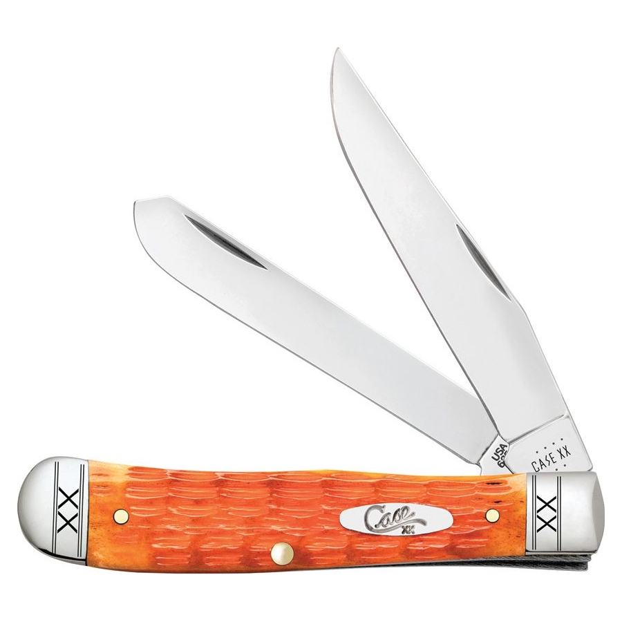 Case Crandall Jig Cayenne Bone Trapper Knife | BladeOps